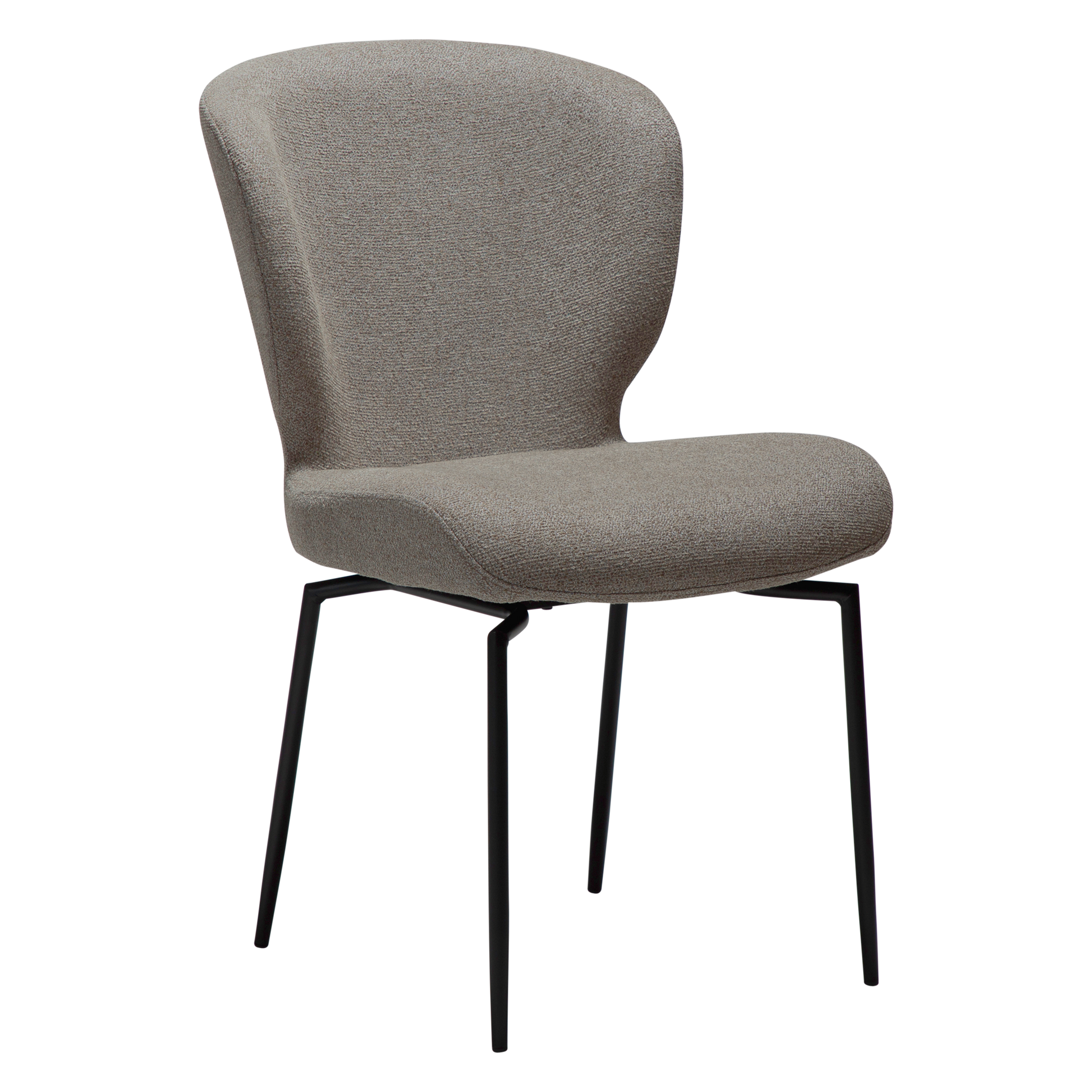 [var:Bezug=Kiesel-Erde Bouclé-Stoff mit schwarzen Schwenkbeinen] GLORY Drehstuhl