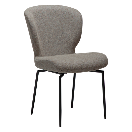 [var:Bezug=Kiesel-Erde Bouclé-Stoff mit schwarzen Schwenkbeinen] GLORY Drehstuhl