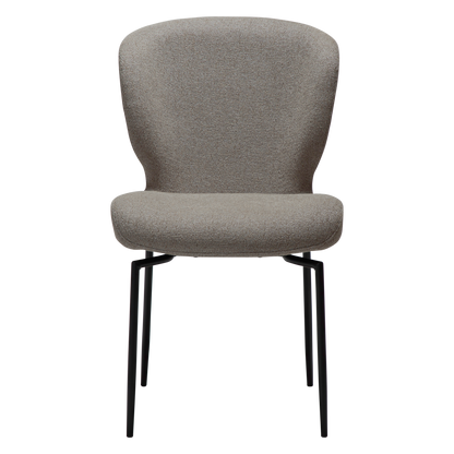 [var:Bezug=Kiesel-Erde Bouclé-Stoff mit schwarzen Schwenkbeinen] GLORY Drehstuhl