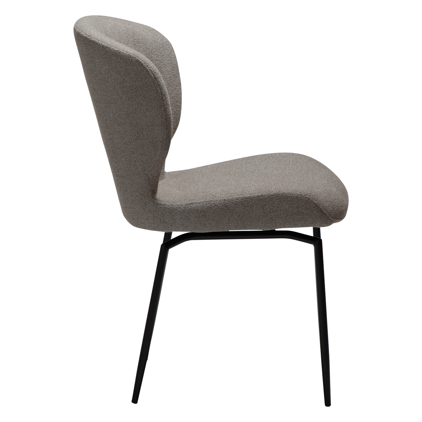 [var:Bezug=Kiesel-Erde Bouclé-Stoff mit schwarzen Schwenkbeinen] GLORY Drehstuhl