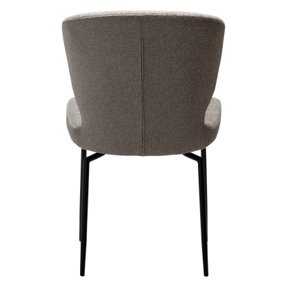 [var:Bezug=Kiesel-Erde Bouclé-Stoff mit schwarzen Schwenkbeinen] GLORY Drehstuhl