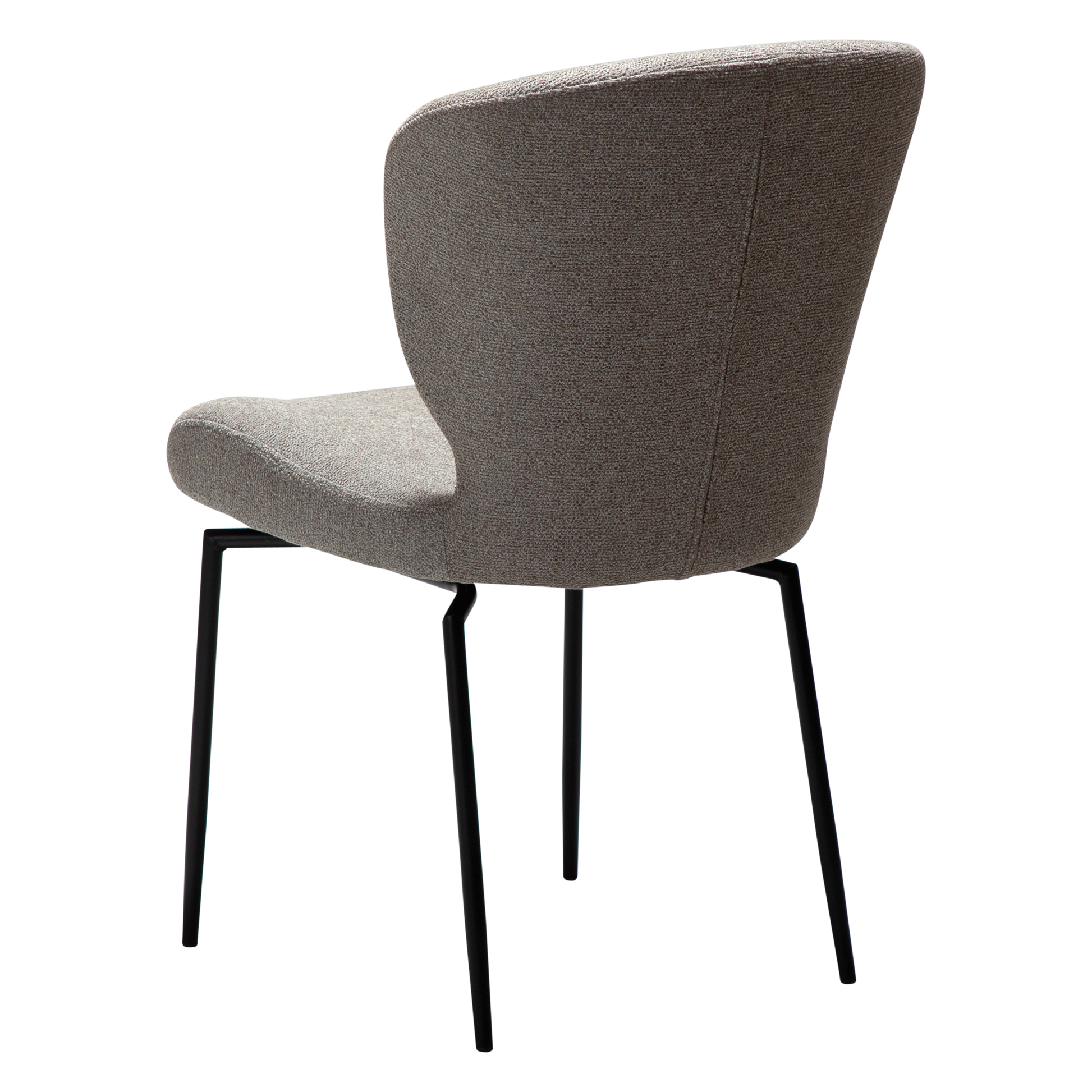 [var:Bezug=Kiesel-Erde Bouclé-Stoff mit schwarzen Schwenkbeinen] GLORY Drehstuhl