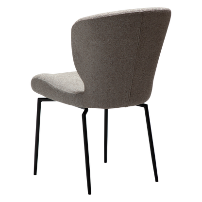 [var:Bezug=Kiesel-Erde Bouclé-Stoff mit schwarzen Schwenkbeinen] GLORY Drehstuhl