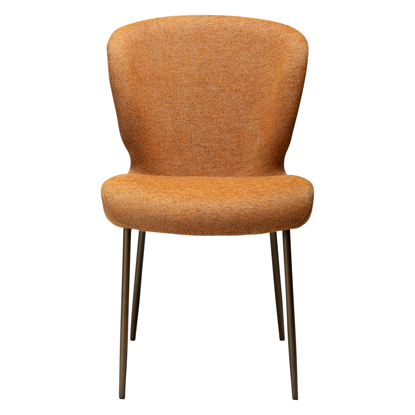 [var:Bezug=Kürbisgewürz Bouclé-Stoff mit antiken Messingbeinen] GLORY Stuhl