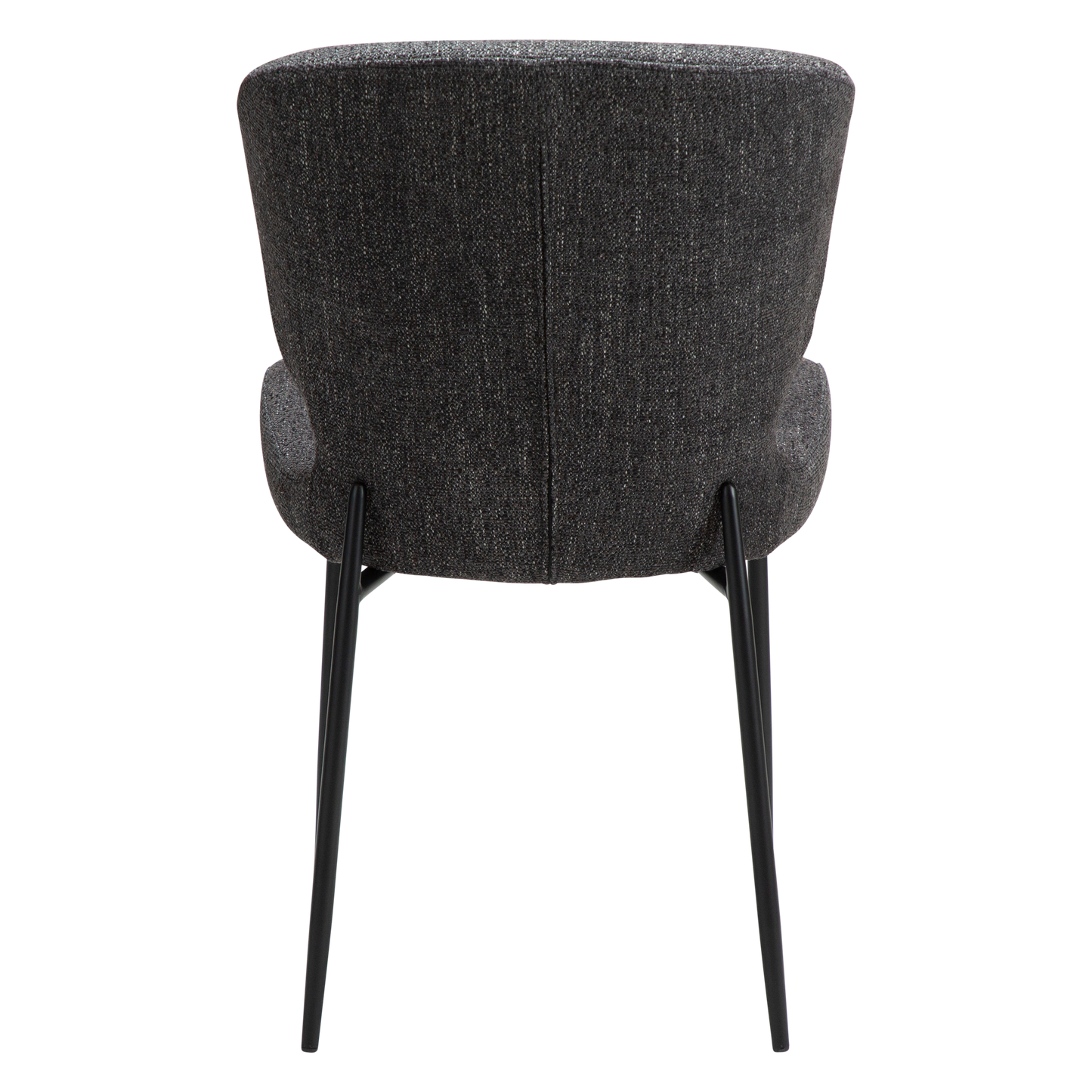 [var:Bezug=Raben schwarzes Bouclé-Gewebe mit schwarzen Beinen] GLORY Stuhl