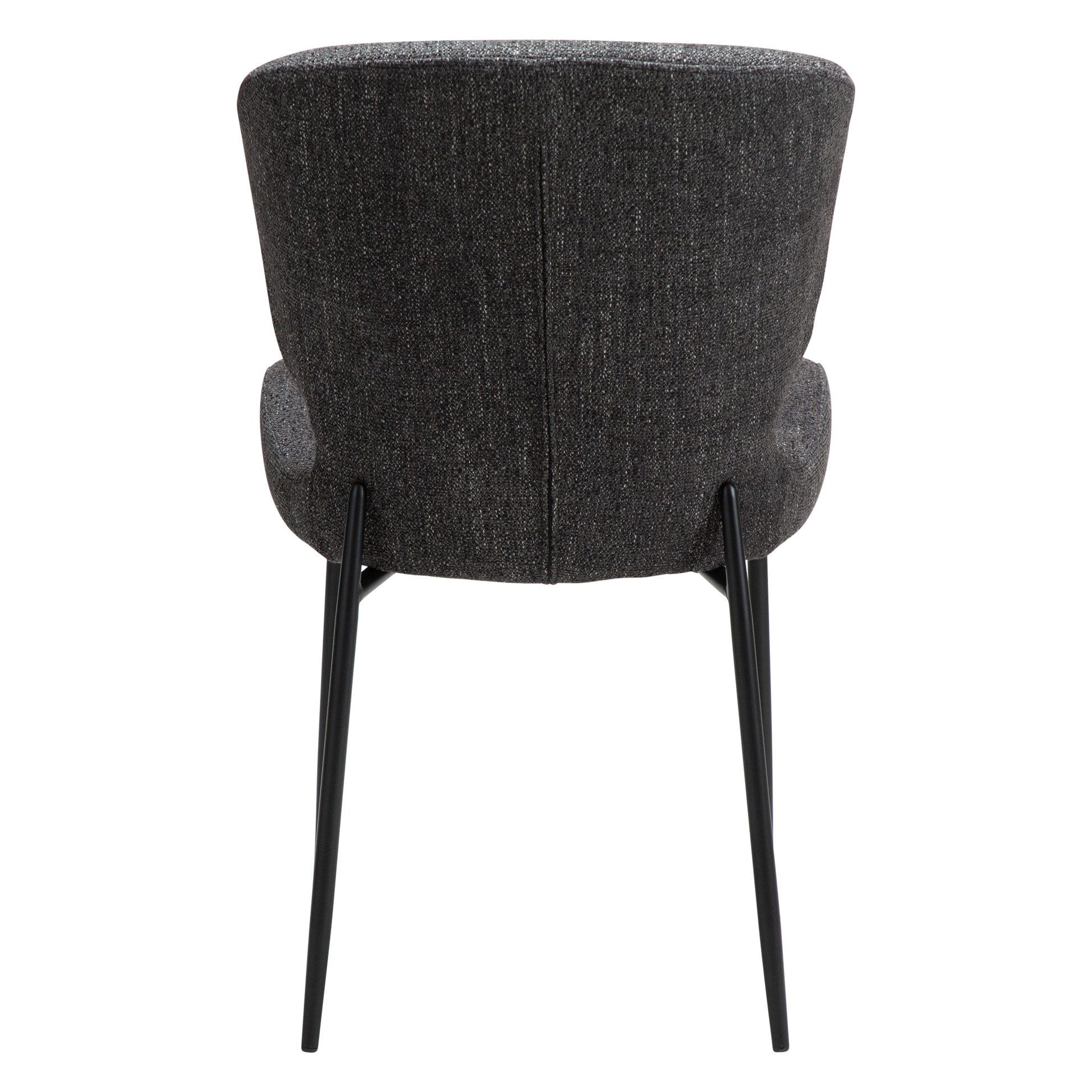[var:Bezug=Raben schwarzes Bouclé-Gewebe mit schwarzen Beinen] GLORY Stuhl
