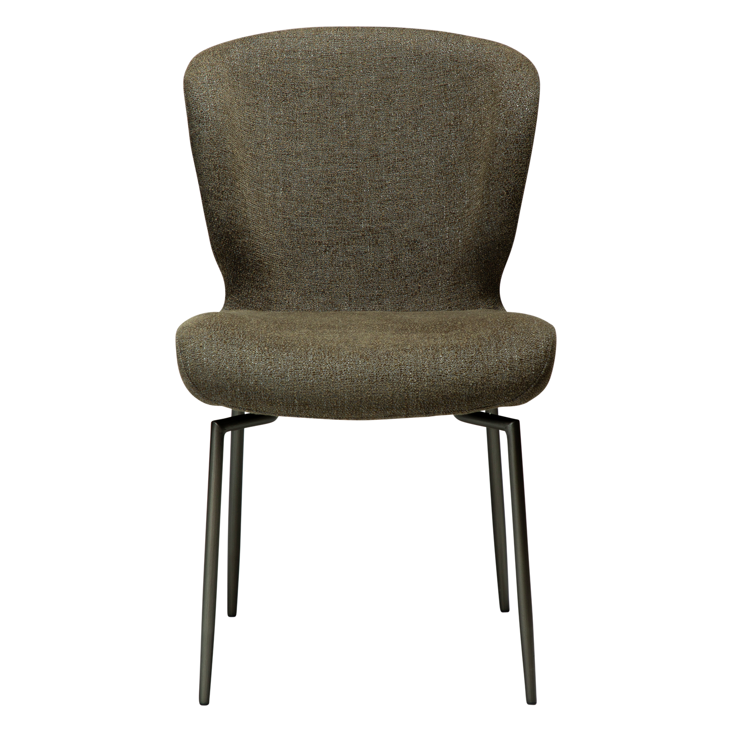 [var:Bezug=Dunkelolivfarbener Bouclé-Stoff mit antiken Zinn-Schwenkbeinen] GLORY Drehstuhl