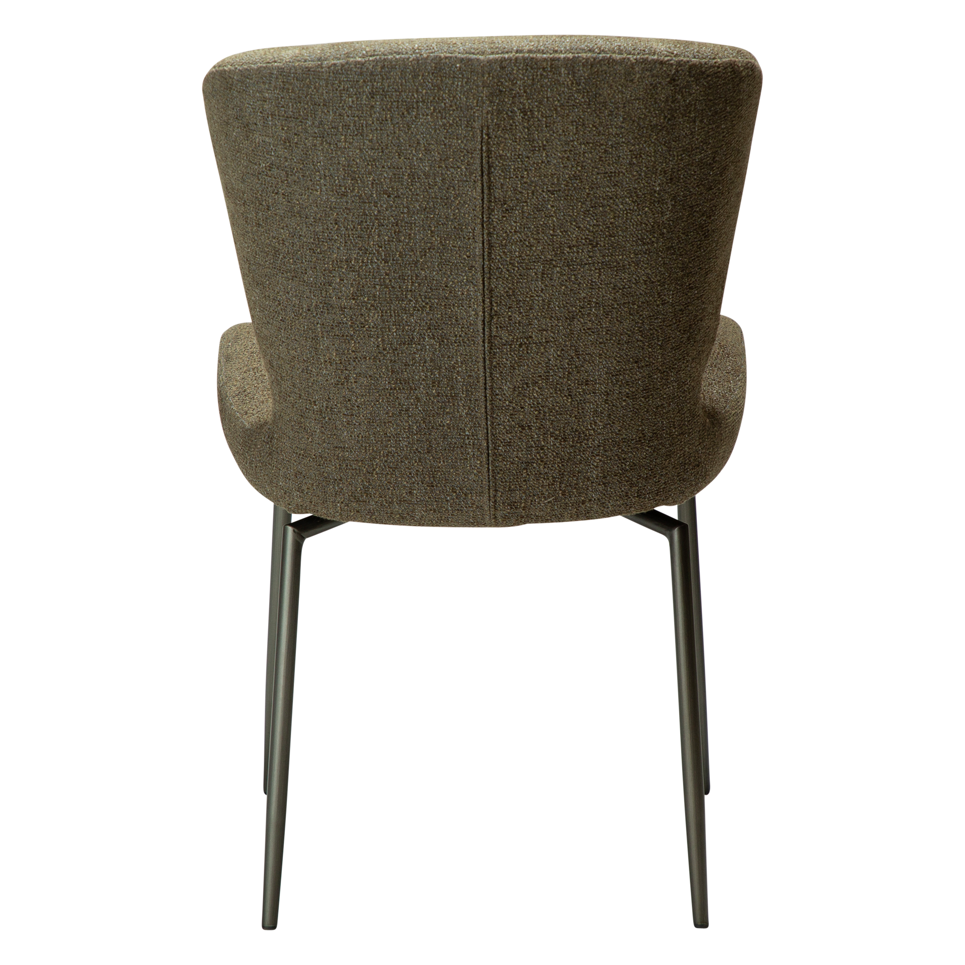 [var:Bezug=Dunkelolivfarbener Bouclé-Stoff mit antiken Zinn-Schwenkbeinen] GLORY Drehstuhl