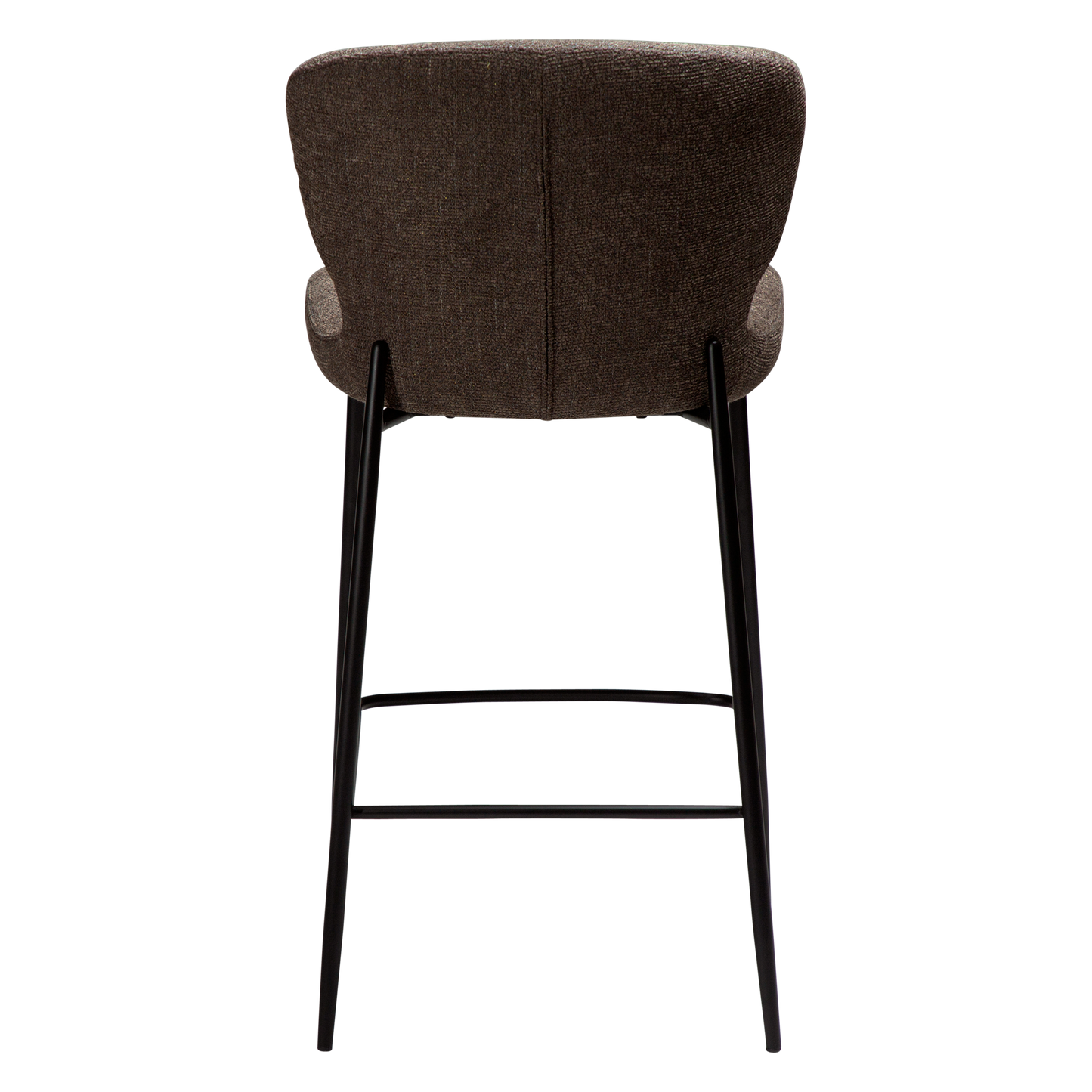 [var:Bezug=Hauptsächlich braunes Bouclé-Gewebe mit schwarzen Metallbeinen] GLORY Bartisch