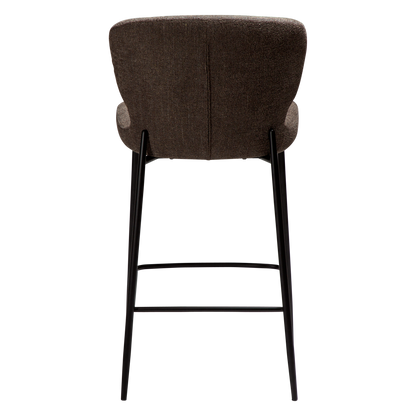 [var:Bezug=Hauptsächlich braunes Bouclé-Gewebe mit schwarzen Metallbeinen] GLORY Bartisch