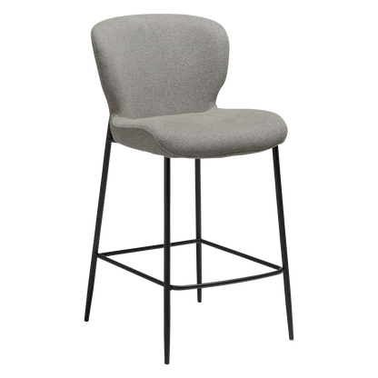 [var:Bezug=Kiesel-Erde Bouclé-Stoff mit schwarzen Metallbeinen] GLORY Bartisch