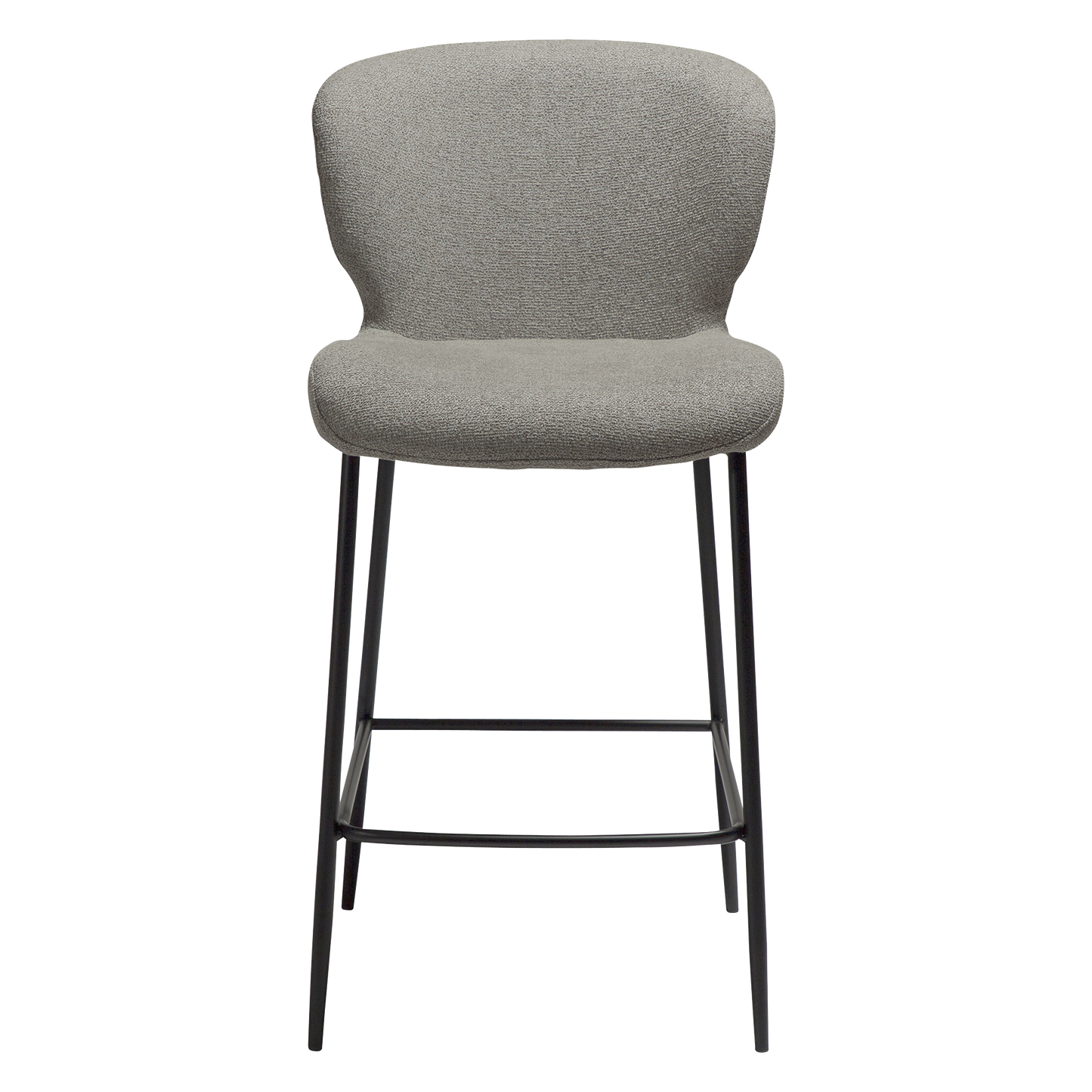 [var:Bezug=Kiesel-Erde Bouclé-Stoff mit schwarzen Metallbeinen] GLORY Bartisch