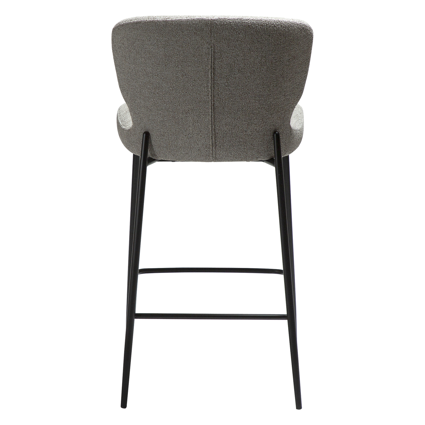 [var:Bezug=Kiesel-Erde Bouclé-Stoff mit schwarzen Metallbeinen] GLORY Bartisch