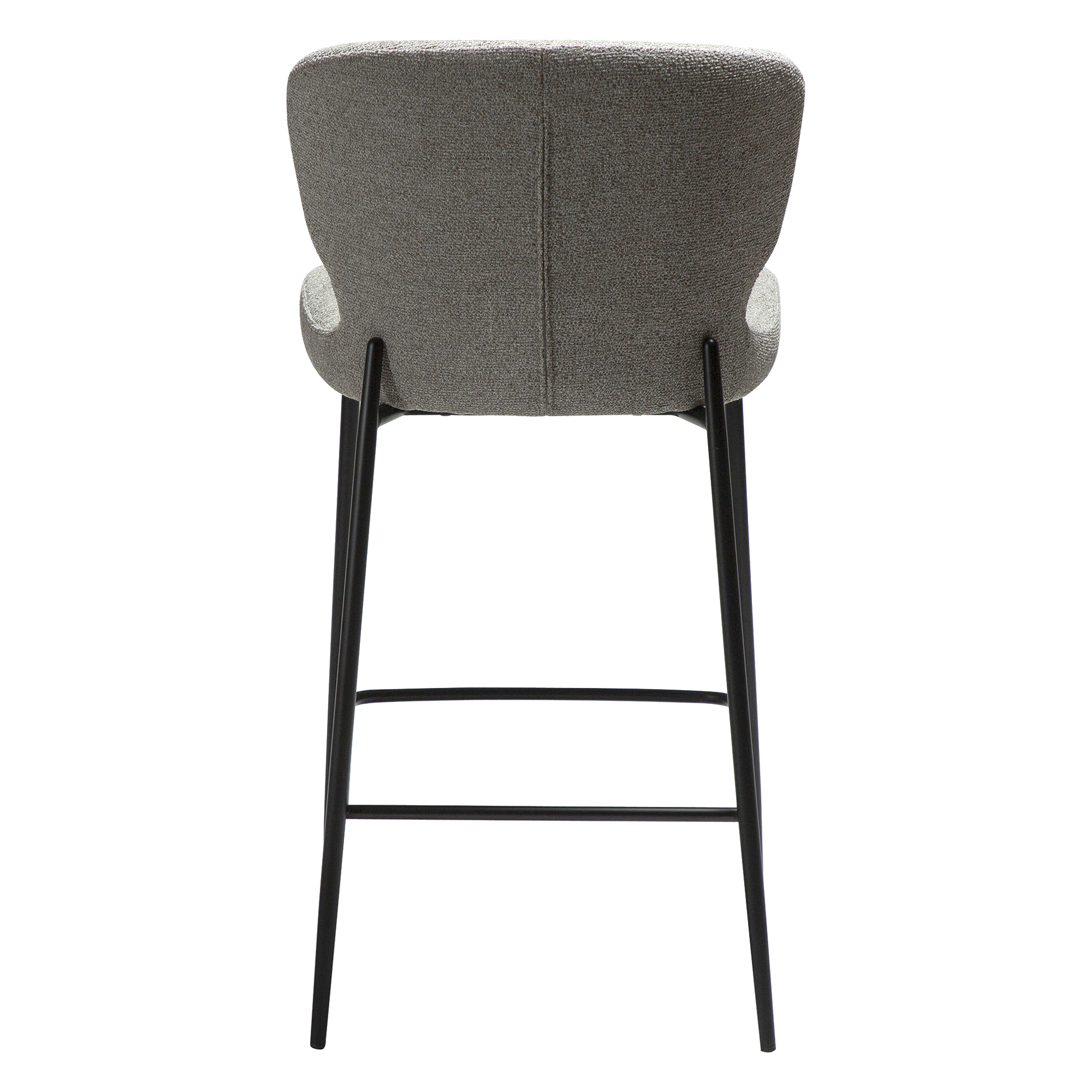 [var:Bezug=Kiesel-Erde Bouclé-Stoff mit schwarzen Metallbeinen] GLORY Bartisch