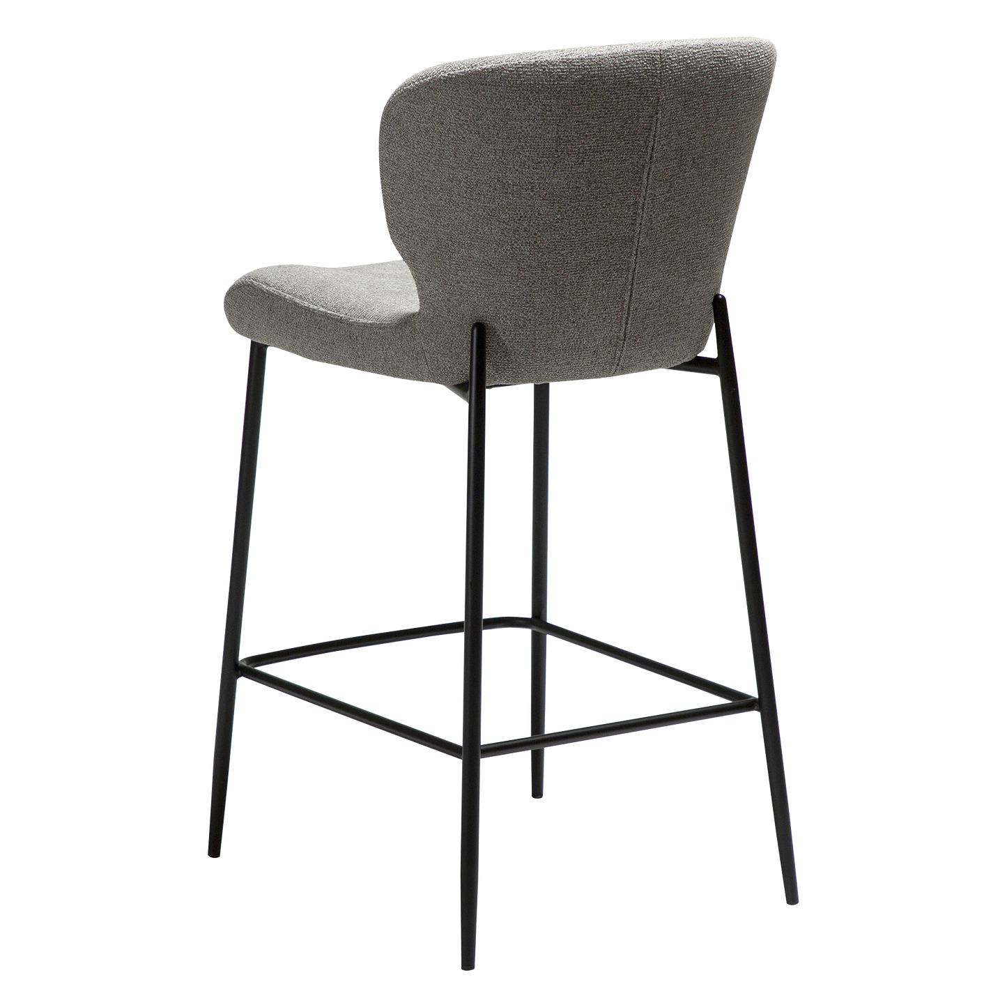 [var:Bezug=Kiesel-Erde Bouclé-Stoff mit schwarzen Metallbeinen] GLORY Bartisch