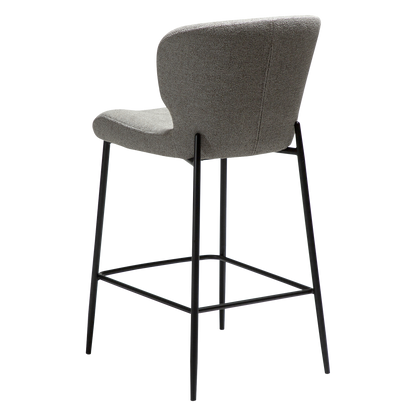 [var:Bezug=Kiesel-Erde Bouclé-Stoff mit schwarzen Metallbeinen] GLORY Bartisch