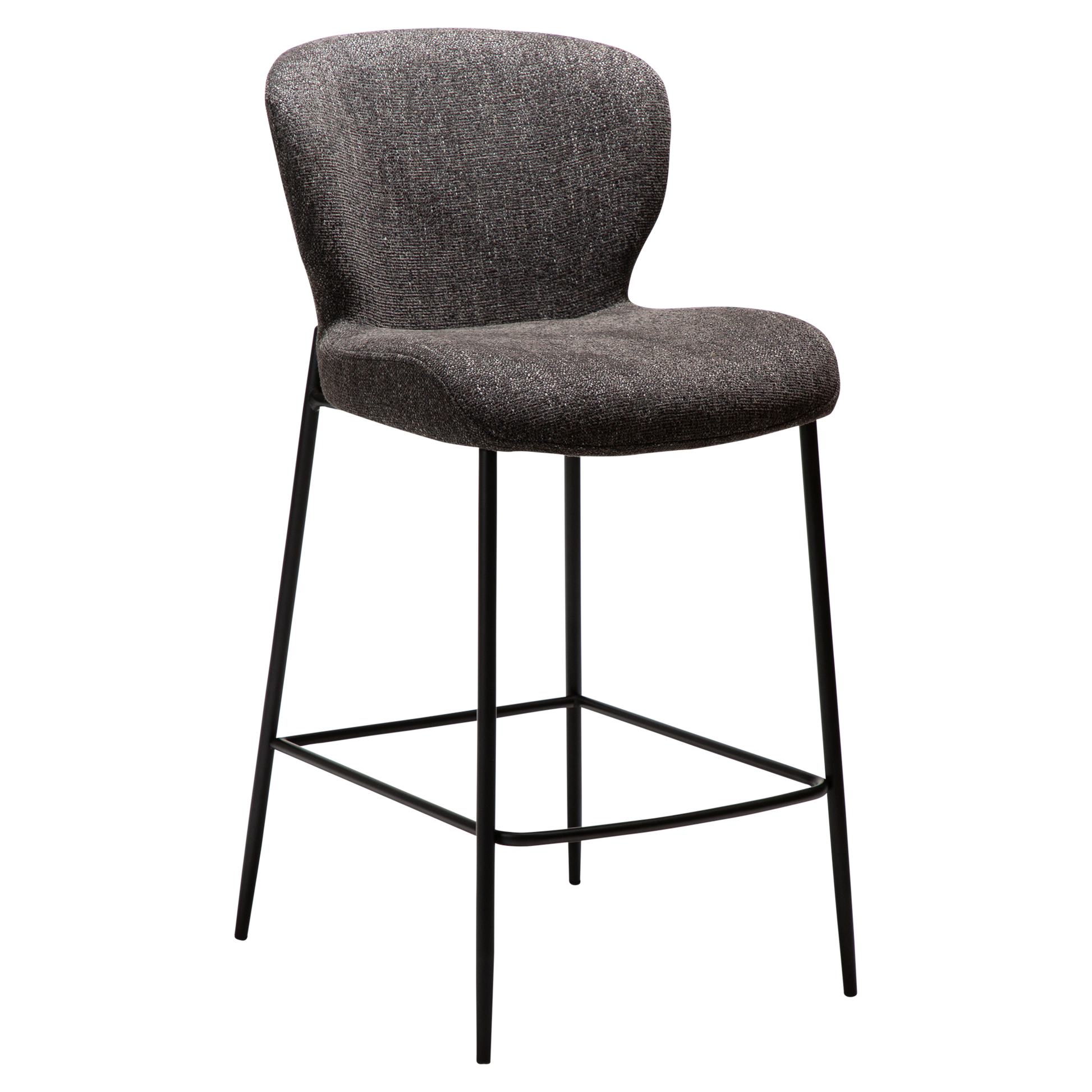 [var:Bezug=Raben schwarzes Bouclé-Gewebe mit schwarzen Beinen] GLORY Bartisch