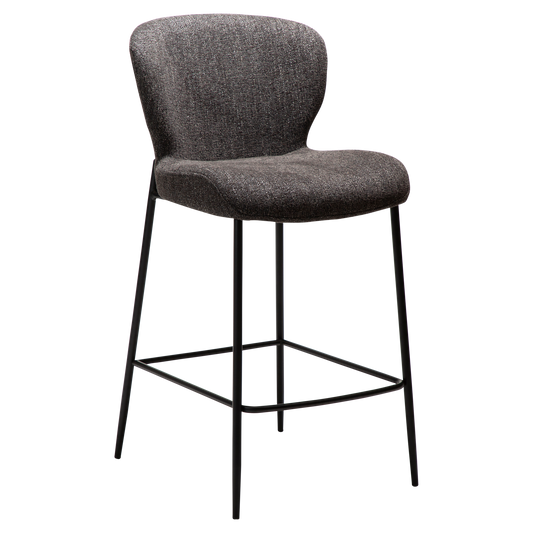 [var:Bezug=Raben schwarzes Bouclé-Gewebe mit schwarzen Beinen] GLORY Bartisch