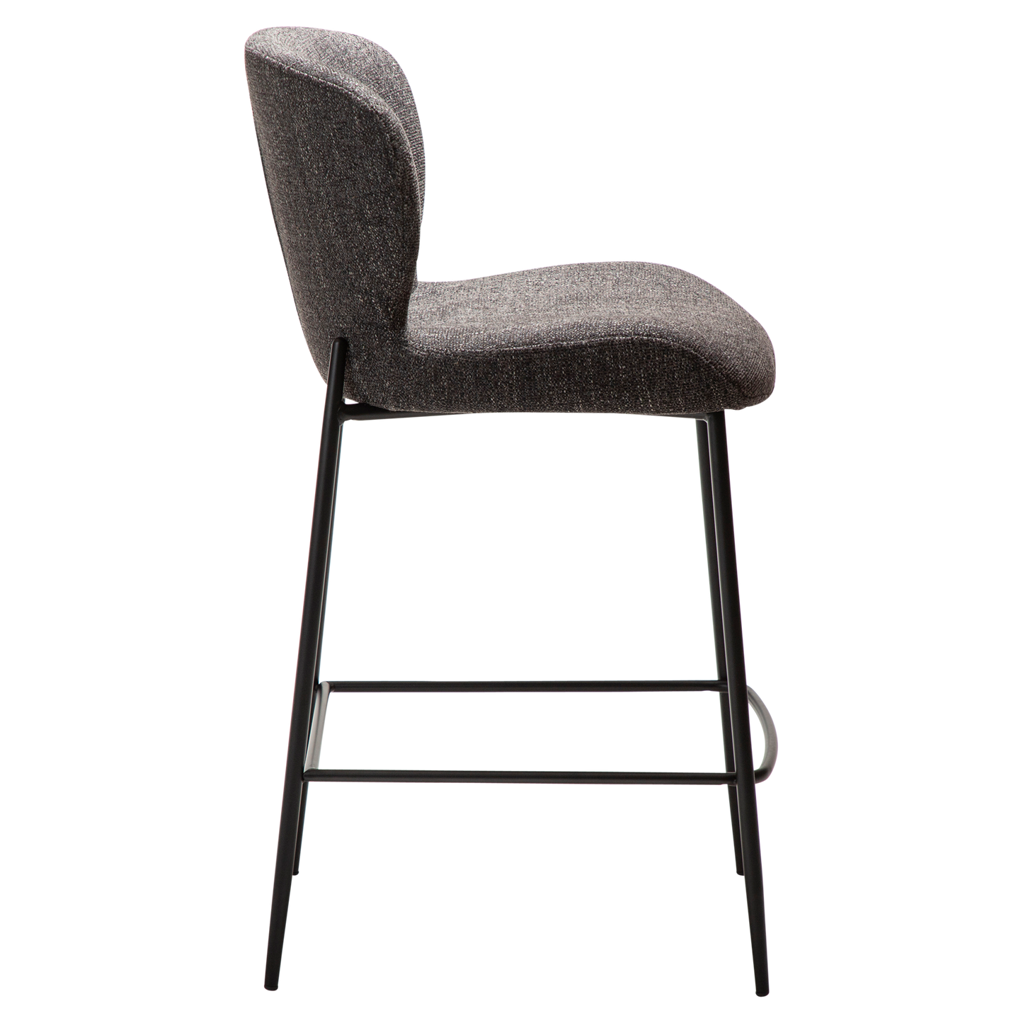 [var:Bezug=Raben schwarzes Bouclé-Gewebe mit schwarzen Beinen] GLORY Bartisch