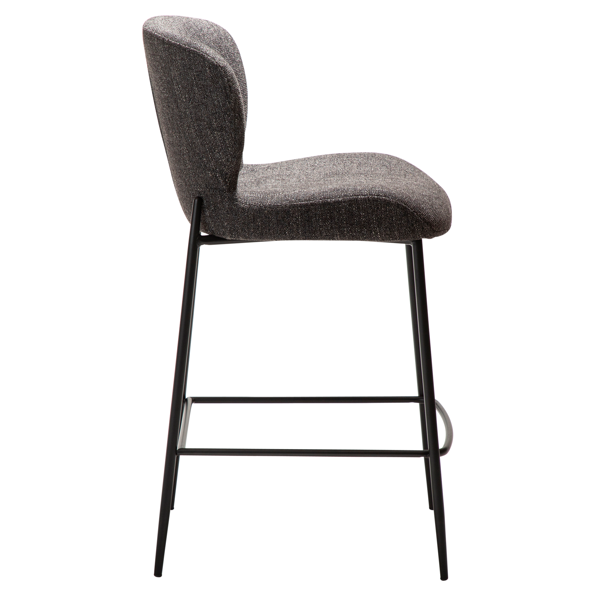 [var:Bezug=Raben schwarzes Bouclé-Gewebe mit schwarzen Beinen] GLORY Bartisch