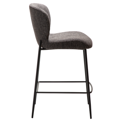 [var:Bezug=Raben schwarzes Bouclé-Gewebe mit schwarzen Beinen] GLORY Bartisch