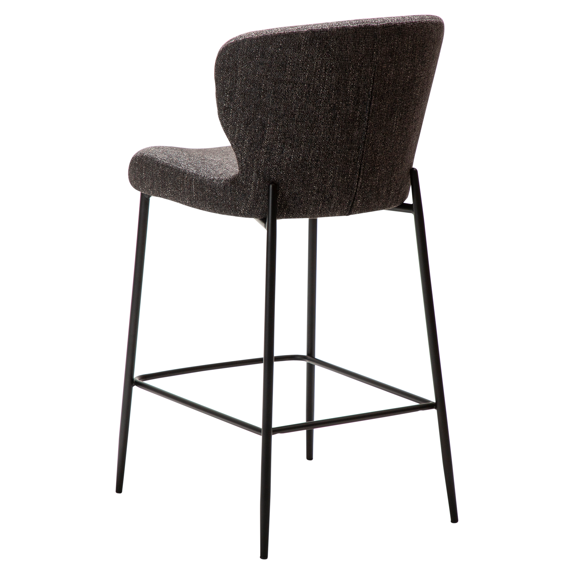 [var:Bezug=Raben schwarzes Bouclé-Gewebe mit schwarzen Beinen] GLORY Bartisch