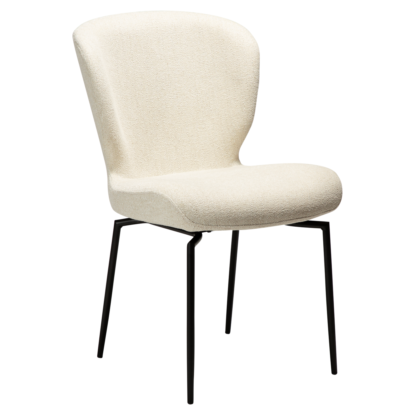 [var:Bezug=Einfacher beiger Bouclé-Stoff mit schwarzen Schwenkbeinen] GLORY Drehstuhl