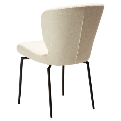 [var:Bezug=Einfacher beiger Bouclé-Stoff mit schwarzen Schwenkbeinen] GLORY Drehstuhl