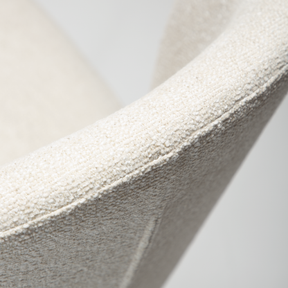 [var:Bezug=Einfacher beiger Bouclé-Stoff mit schwarzen Schwenkbeinen] GLORY Drehstuhl