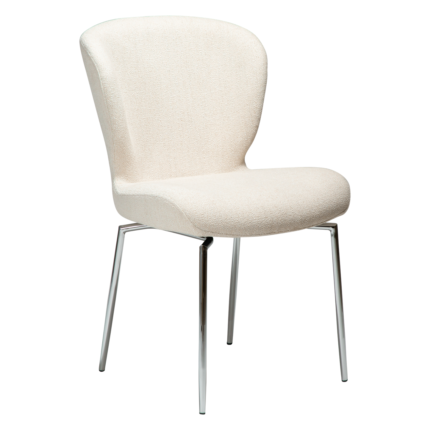 [var:Bezug=GLORY-Stuhl, einfaches beige Bouclé-Gewebe mit verchromtem Drehgestell] GLORY Drehstuhl