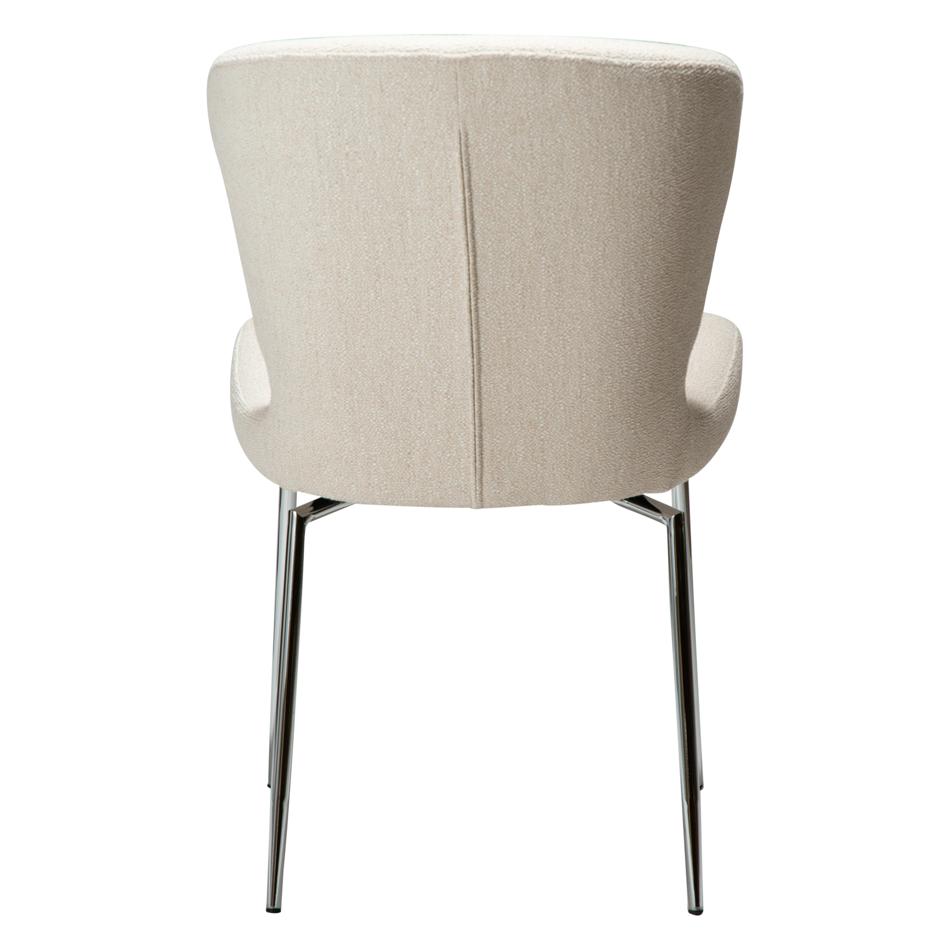 [var:Bezug=GLORY-Stuhl, einfaches beige Bouclé-Gewebe mit verchromtem Drehgestell] GLORY Drehstuhl