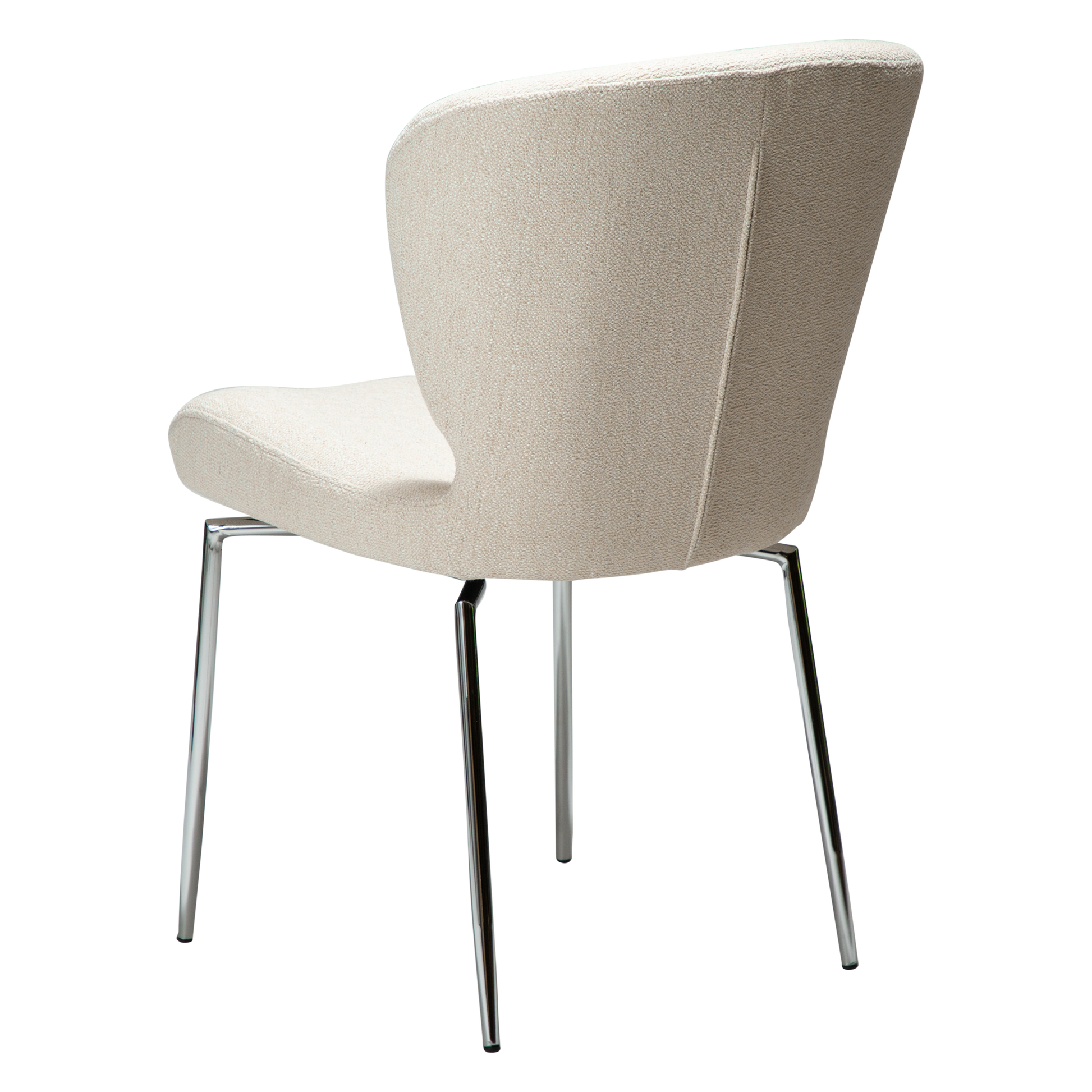 [var:Bezug=GLORY-Stuhl, einfaches beige Bouclé-Gewebe mit verchromtem Drehgestell] GLORY Drehstuhl