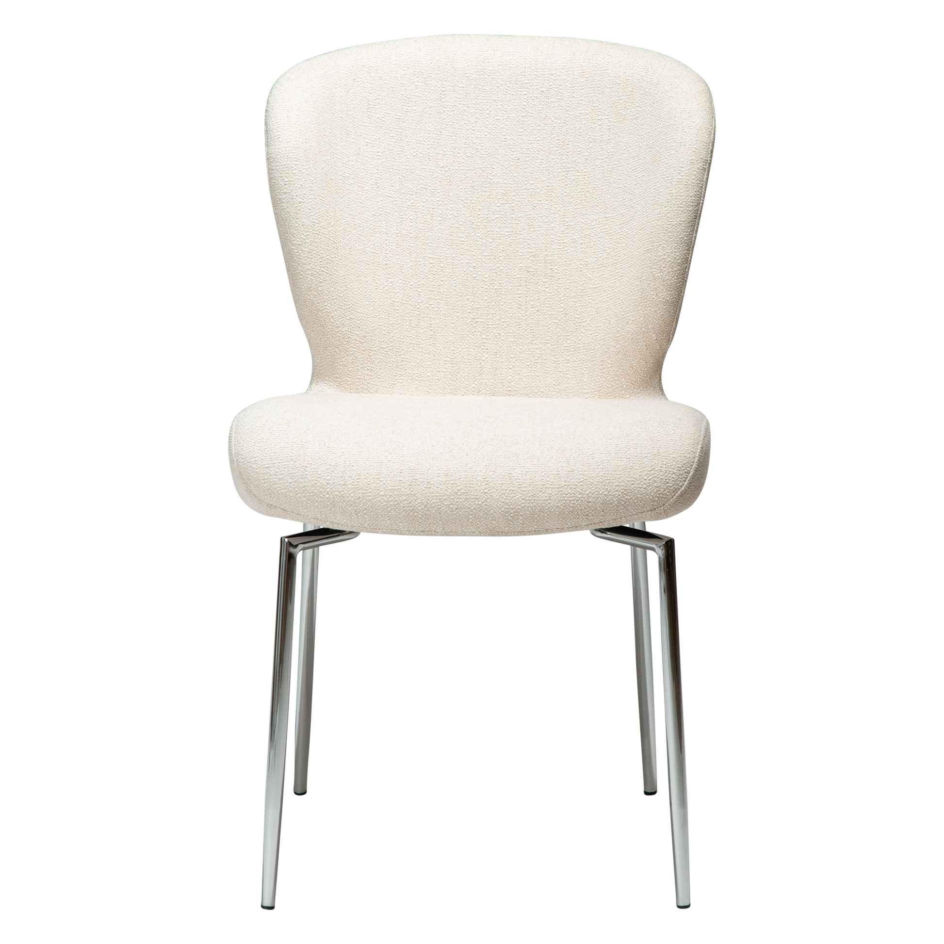 [var:Bezug=GLORY-Stuhl, einfaches beige Bouclé-Gewebe mit verchromtem Drehgestell] GLORY Drehstuhl