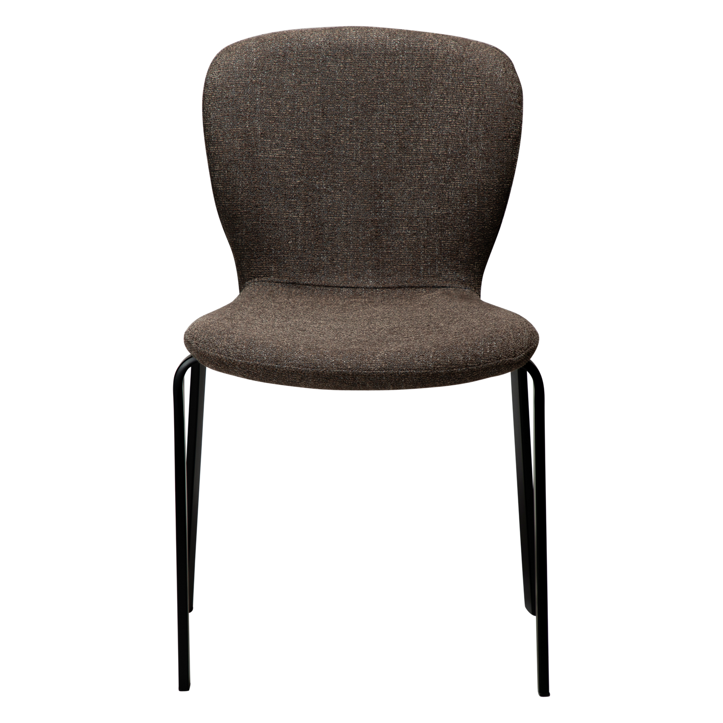 [var:Bezug=HEAP-Stuhl, hauptbrauner Bouclé-Stoff mit schwarzen Beinen] HEAP Stuhl