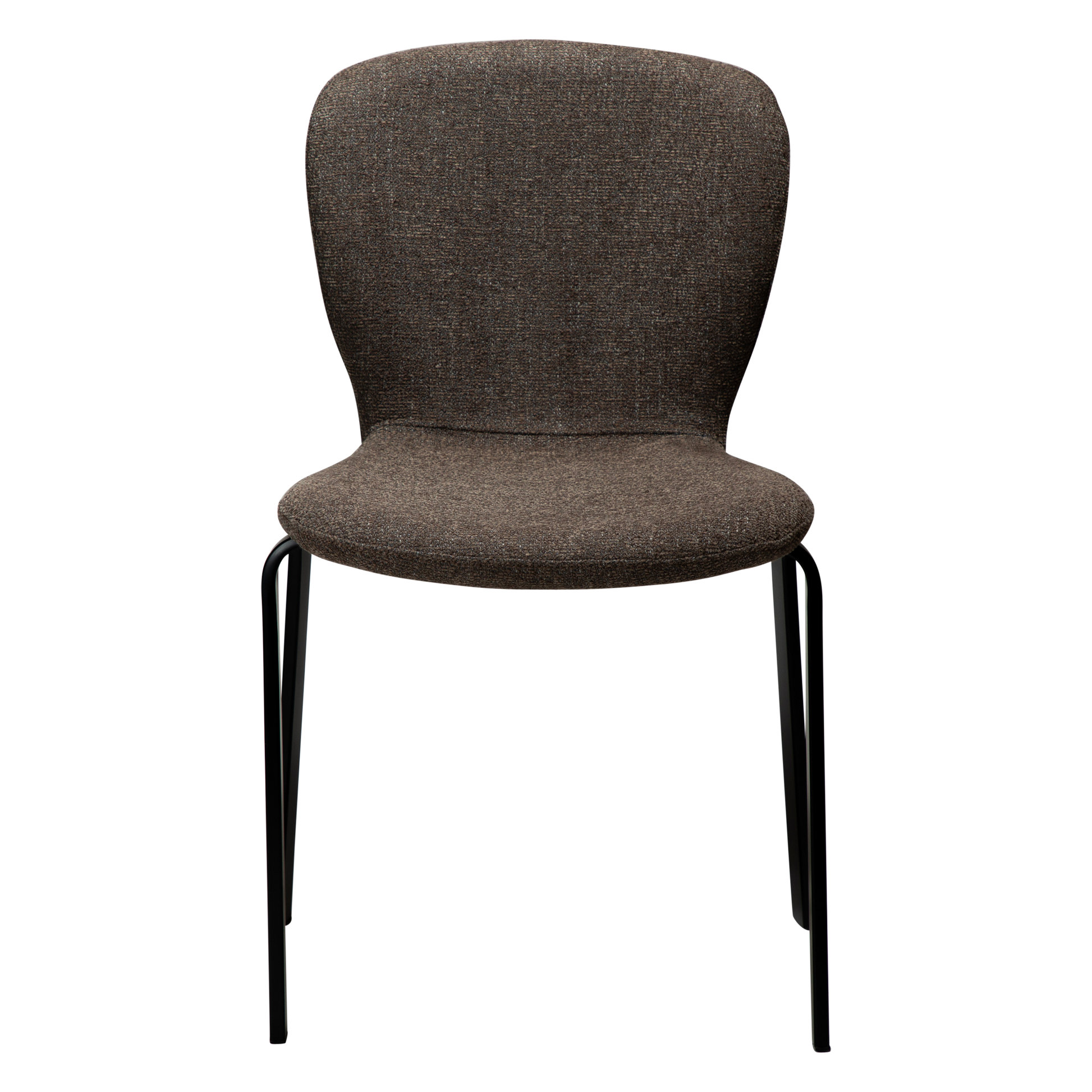 [var:Bezug=HEAP-Stuhl, hauptbrauner Bouclé-Stoff mit schwarzen Beinen] HEAP Stuhl