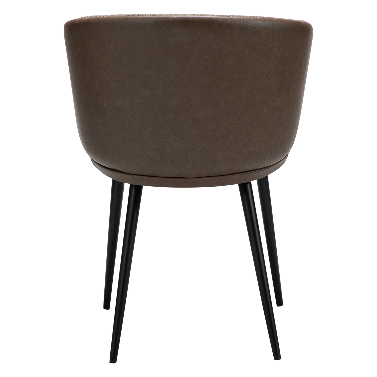 [var:Bezug=Hauptsächlich braunes Bouclé-Gewebe und Kunstleder mit schwarzen Metallbeinen] HEY Sessel