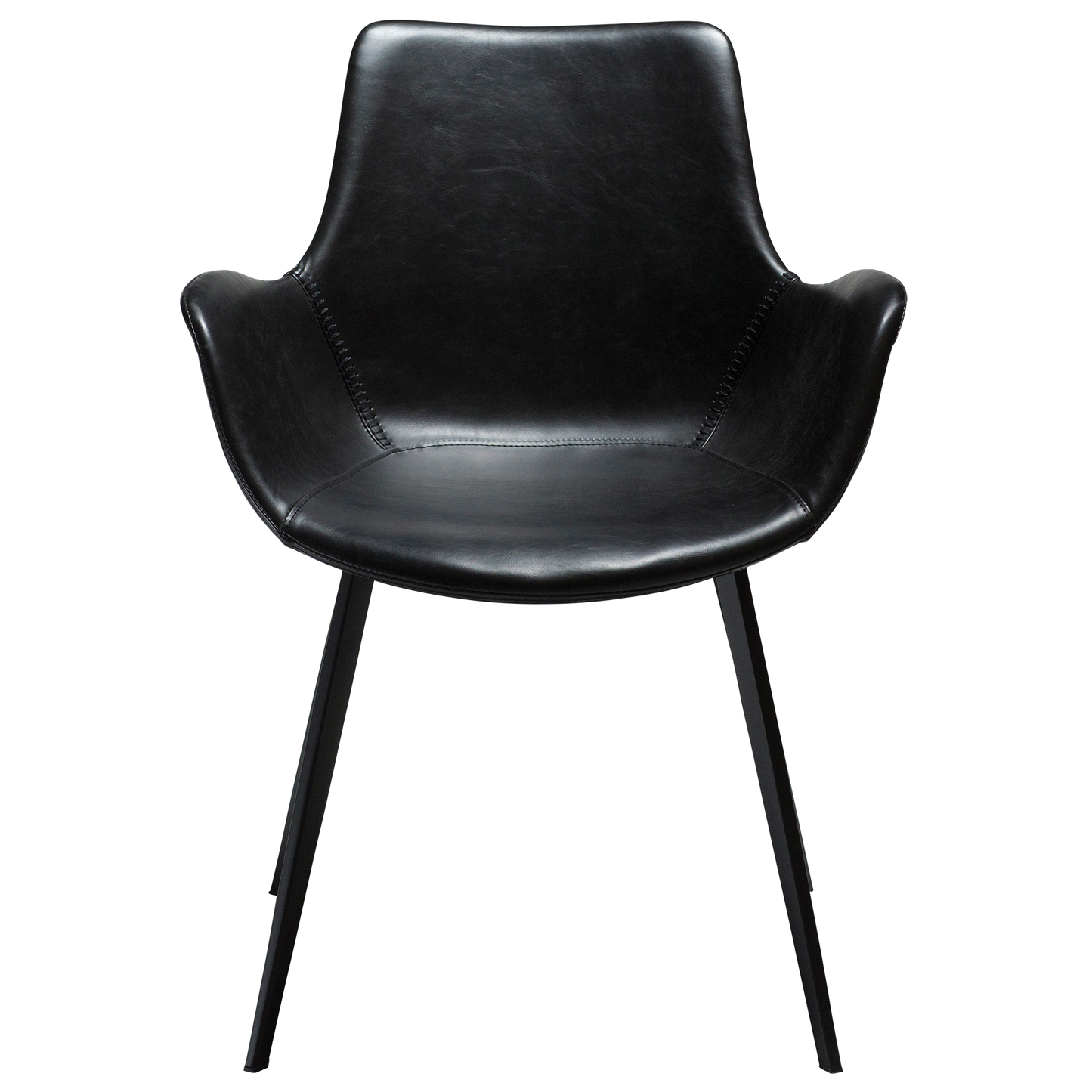 [var:Bezug=Vintage schwarzes Kunstleder mit schwarzen Beinen] HYPE Sessel