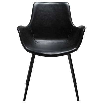 [var:Bezug=Vintage schwarzes Kunstleder mit schwarzen Beinen] HYPE Sessel