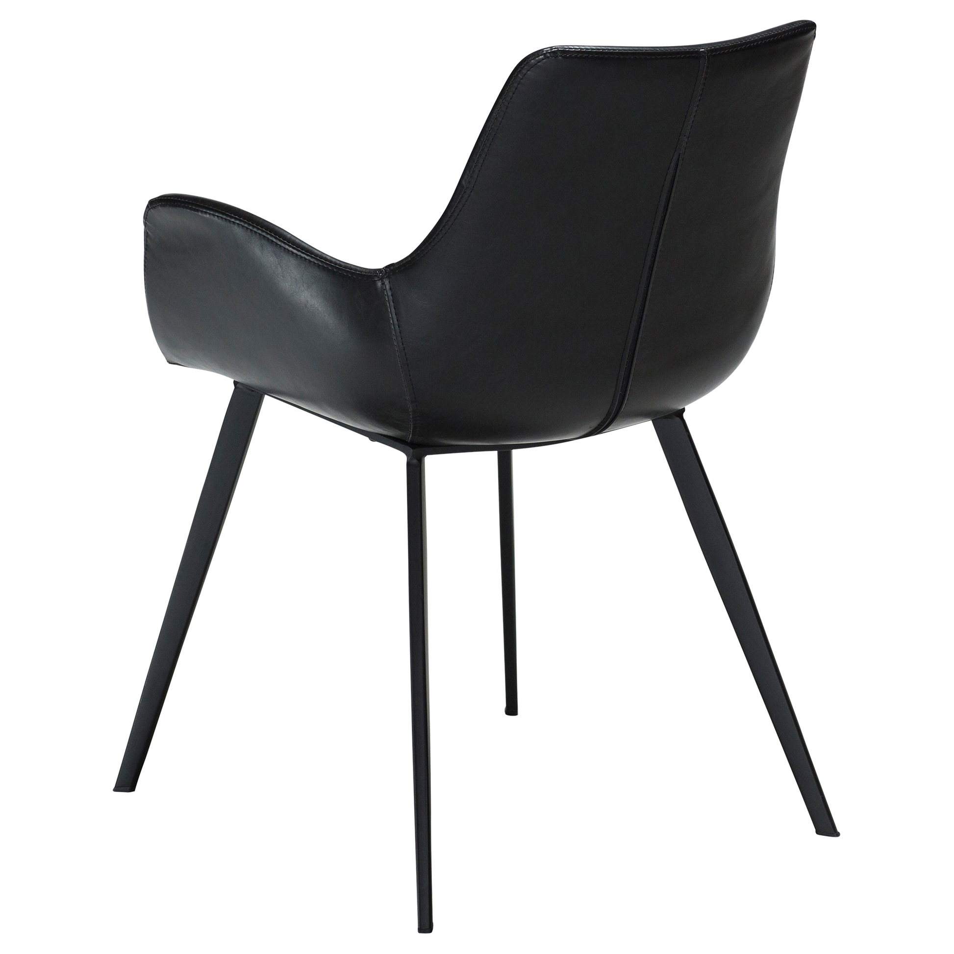 [var:Bezug=Vintage schwarzes Kunstleder mit schwarzen Beinen] HYPE Sessel