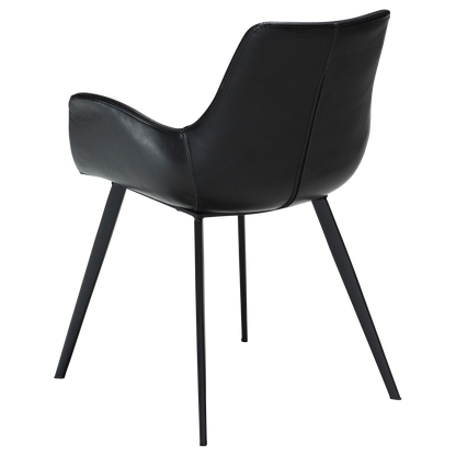 [var:Bezug=Vintage schwarzes Kunstleder mit schwarzen Beinen] HYPE Sessel