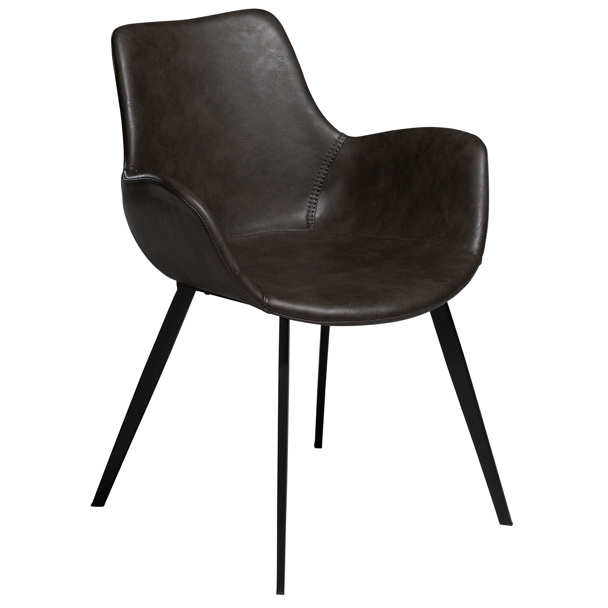 [var:Bezug=Vintage graues Kunstleder mit schwarzen Beinen] HYPE Sessel