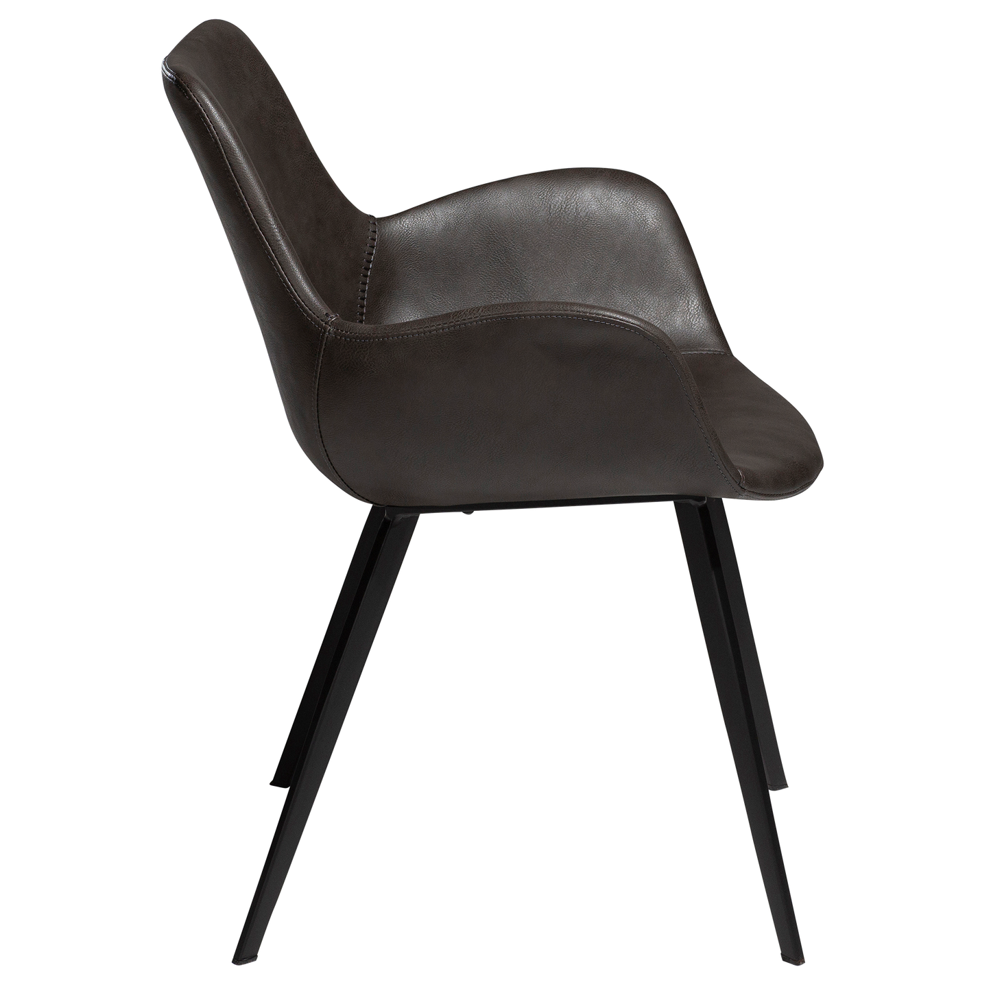 [var:Bezug=Vintage graues Kunstleder mit schwarzen Beinen] HYPE Sessel