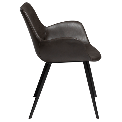 [var:Bezug=Vintage graues Kunstleder mit schwarzen Beinen] HYPE Sessel