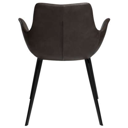 [var:Bezug=Vintage graues Kunstleder mit schwarzen Beinen] HYPE Sessel