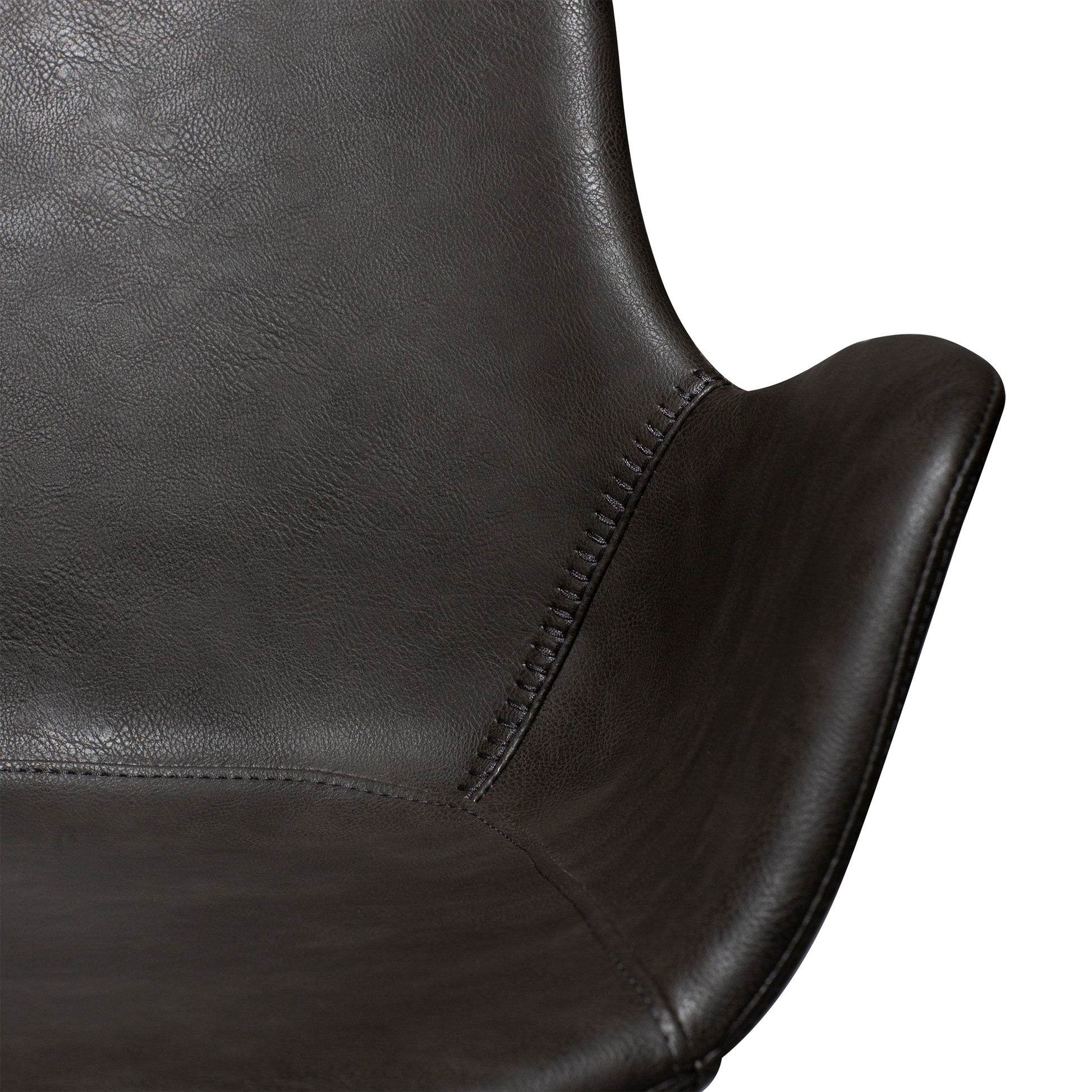 [var:Bezug=Vintage graues Kunstleder mit schwarzen Beinen] HYPE Sessel