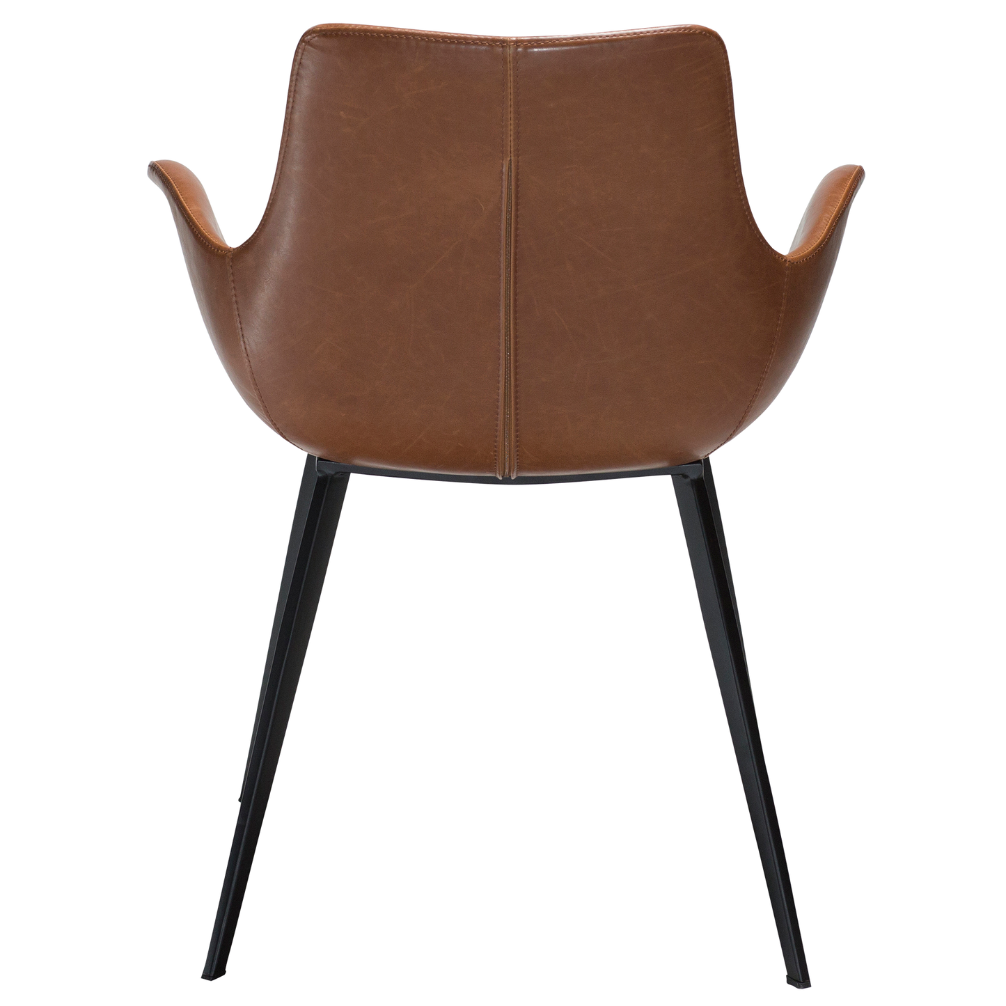 [var:Bezug=Vintage hellbraunes Kunstleder mit schwarzen Beinen] HYPE Sessel