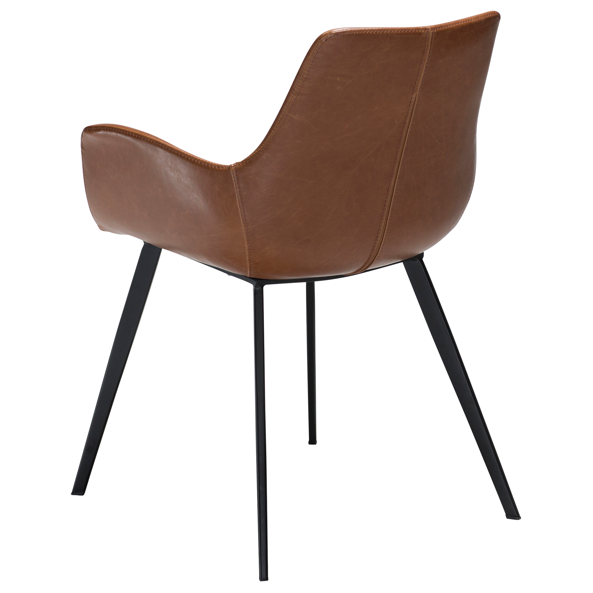 [var:Bezug=Vintage hellbraunes Kunstleder mit schwarzen Beinen] HYPE Sessel