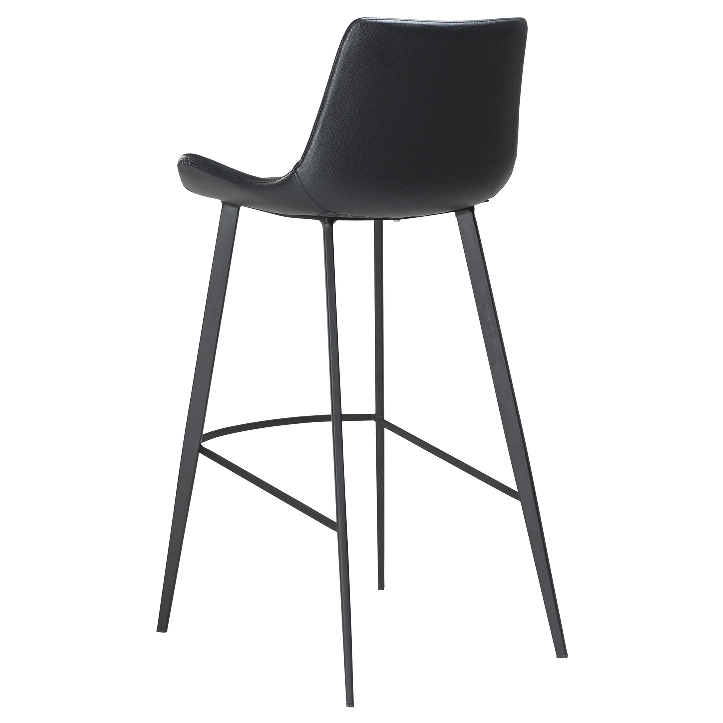 [var:Bezug=Schwarzes Kunstleder mit schwarzen Beinen] HYPE Barhocker