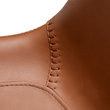 [var:Bezug=Kognak Kunstleder mit schwarzen Metallbeinen] HYPE Barhocker