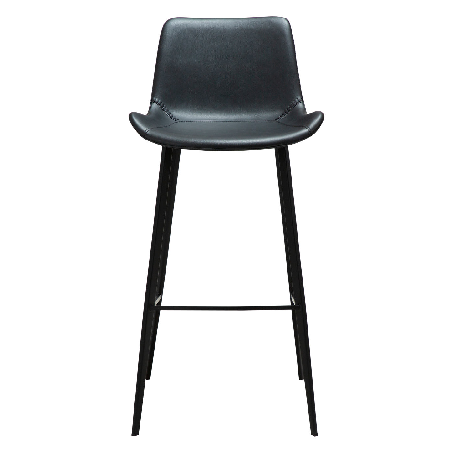 [var:Bezug=Raben Schwarz Kunstleder mit schwarzen Metallbeinen] HYPE Barhocker